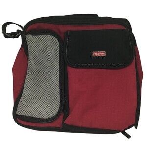 Fisher Price Baby Insulated Travel Carry Bag Bottles Diaper Toddler Black Red
